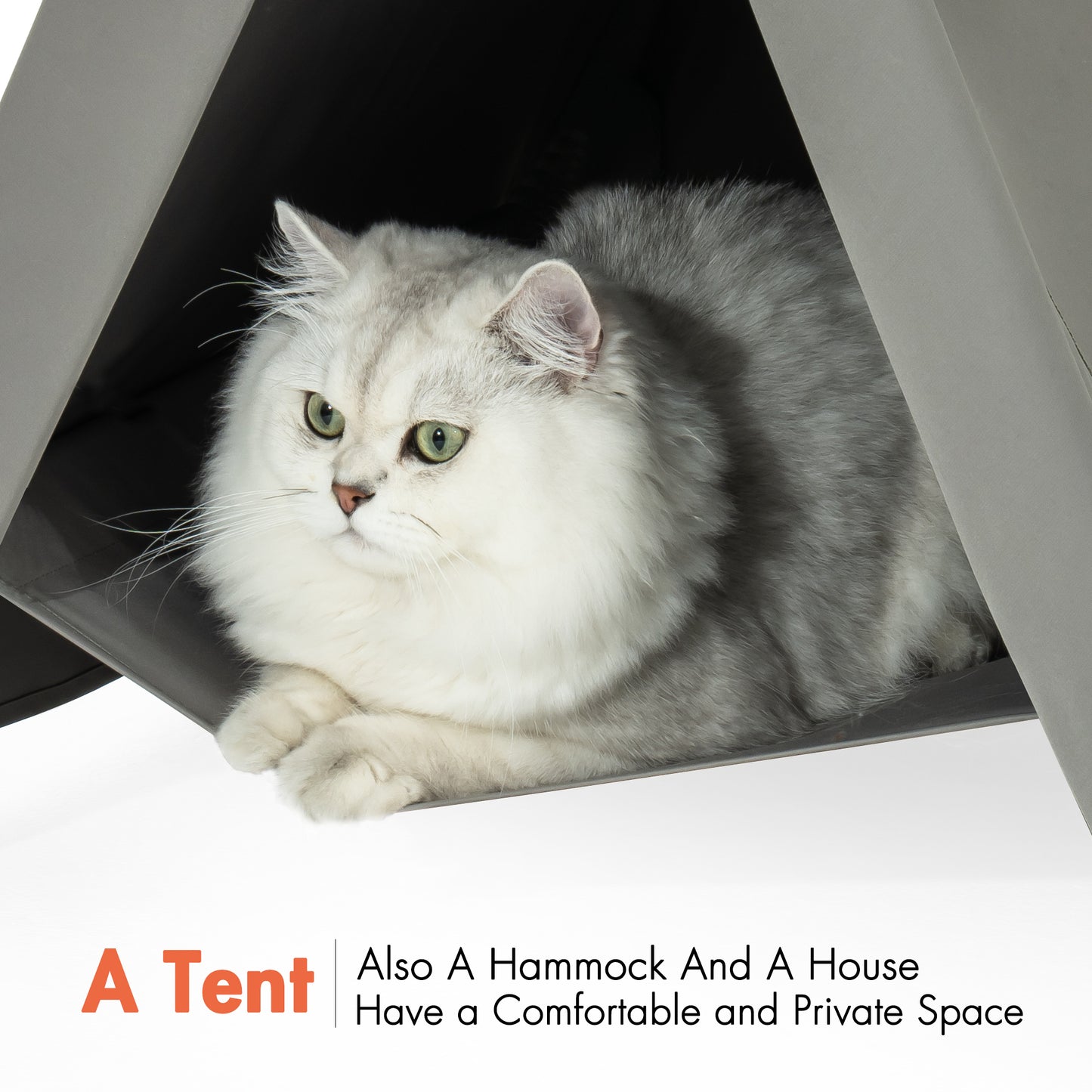 Pet Tent, Cat Tent for Indoor Cats, Wooden Cat House for small Pets,Gray green