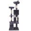 Cat Tree Cat Tower with Scratching Ball, Plush Cushion, Ladder and Condos for Indoor Cats, Gray