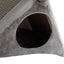 Folding Cat Tower Tree, 2-Tier Pet House with Scratching Pad, Cat Nest Hammock for Small to Middle Kitten - Gray